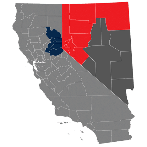 Regional service map.